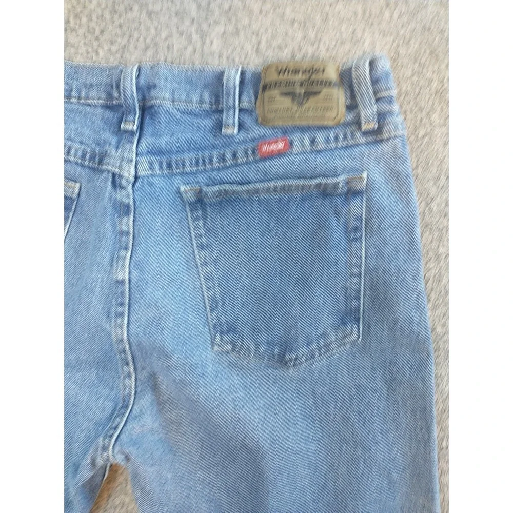 Wrangler Five Star Premium Denim Mens 34x30 Medium Wash Straight Jeans 1096FXVDB